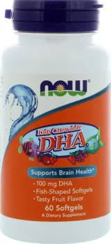 Přírodní produkt Now Foods Kids Chewable DHA 100 mg 60 cps.