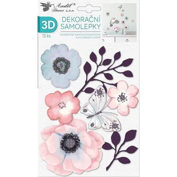 Samolepící dekorace Samolepky na zeď 3D s motivem ptáčka 15 x 25 cm