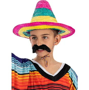 Karnevalový doplněk Funiglobal - Vícebarevné mexické sombrero pro děti -