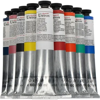 Olejová barva UMTON Olejová barva v tubě 60 ml, permanentní žluť tmavá