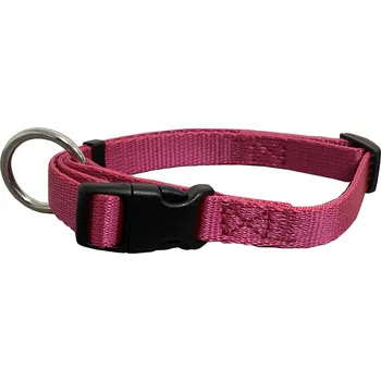 Obojek pro psa HUHUBAMBOO obojek JEDNOBAREVNÝ popruhový 1,5x30-50cm, fuchsie