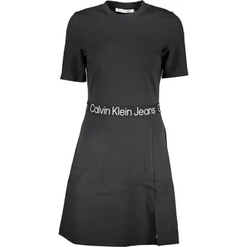 Dámské šaty Calvin Klein Milano Jersey Logo Tape Dress černé