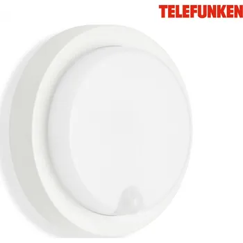 Venkovní osvětlení BRILONER TELEFUNKEN LED venkovní nástěnné svítidlo s čidlem, pr. 17 cm, 12 W, bílé TF 315306TF