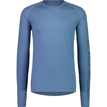 Merino triko Mons Royale Temple Tech LS blue slate Modrá XL