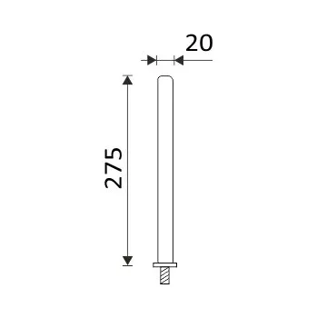 Nimco Hranatá rukojeť k WC kartáči 1178HR-1-05