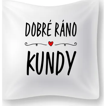 Dekorativní polštářek Polštářek - Dobré ráno kundy