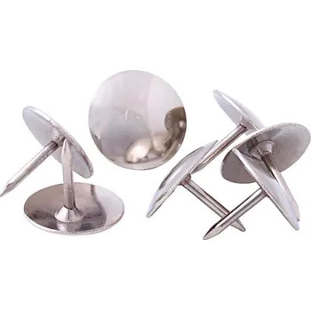 NO NAME Připínáčky, 100 ks, niklové 400430