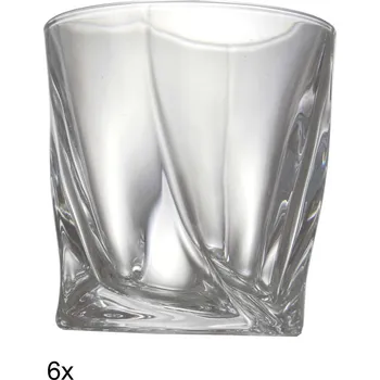 Sklenice Sada Quadro Whisky - 6 ks skleniček 340 ml v krabičce