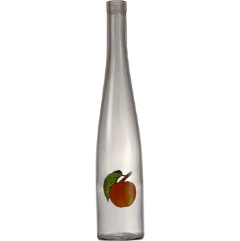 Láhev Breganze - 0.50 bezbarevná + obtisk meruňka s lístkem