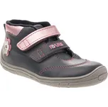 Kotníkové dětské celoroční boty - šedá s růžovou, Fare bare Velikost: 25