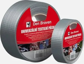 Lepicí páska Den Braven Textilní páska 50 mm x 50 m stříbrná