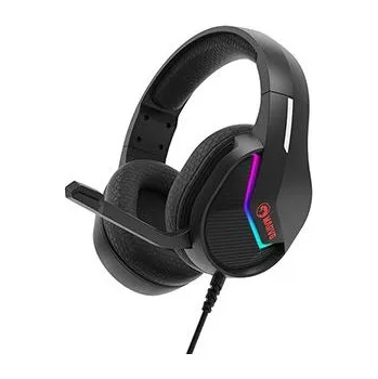 Sluchátka Marvo H8618, sluchátka s mikrofonem, ovládání hlasitosti, černá, 2.0, podsvícené, USB (H8618 BK)