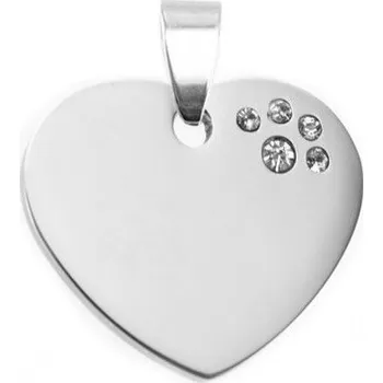 Přívěsek Přívěsek srdíčko z chirurgické oceli se zirkony