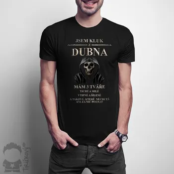 Žertovný předmět Jsem kluk z dubna - mám 3 tváře - pánské tričko s potiskem