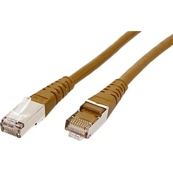 Síťový kabel ROLINE S/FTP patchkabel kat. 6, 1m, hnědý - 21.15.1338