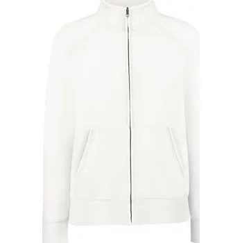 Dámská mikina Fruit of the Loom Dlouhá dámská mikina se zipem 70% bavlna Barva: Bílá, Velikost: XXL F442N