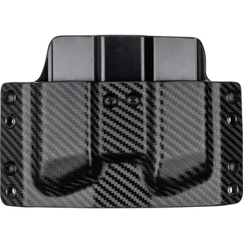 Příslušenství pro sportovní střelbu RH Holsters OWB - Glock 17/19/19X/45 - vnější kydexové pouzdro na 2 zásobníky - plný sweatguard - carbon/černá Umístění pouzdra: Pravý bok (levák)