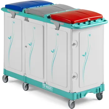 Koš na prádlo TTS Italy Vozík na špinavé prádlo a odpad Magic Line 150P Ergonomické madlo: ano 1ks, Pedál set: ano 1ks