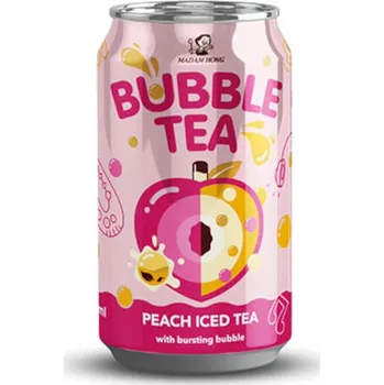 Ledový čaj Peach popping boba - bubble tea 320ml