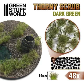 Plastikový model Thorny Scrubs – Dark Green 14mm (48 ks)