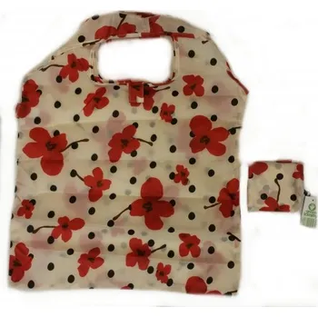 Gam Taška skládací polyester - makové květy