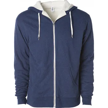 Pánská mikina Rozpínací mikina s kapucí Independent s vnitřním froté kožíškem Barva: modrá námořní melír - přírodní, Velikost: S NP352