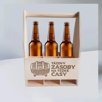 Žertovný předmět Tátovy zásoby na těžké časy (verze 2) - přepravka s gravírováním