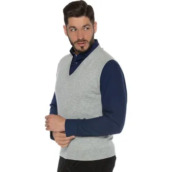 Pánská vesta Duuree.cz Kašmírová vesta Marco Barva: Světle šedá, Velikost: M