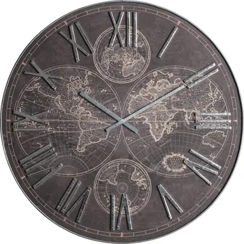 Hodiny Nástěnné hodiny IRON šedá Ø 60 cm Mybesthome Velké hodiny