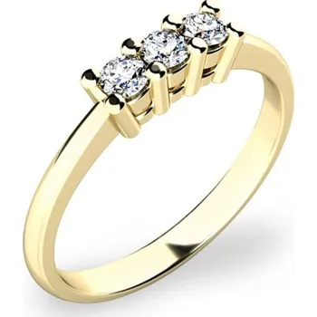 Prsten Zásnubní prsten žluté zlato 585/1000 přírodní diamant 0.135 ct G/SI ZP-10848D-ZL velikost 56