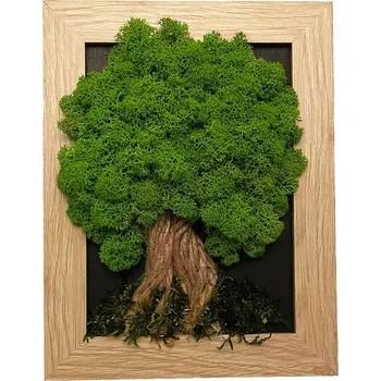 Obraz Mechový obraz v hnědém rámu 17 x 22 cm