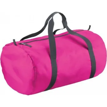 BagBase Cestovní válcová taška s tkanými držadly 32 l Barva: Fuchsiová, Velikost: 50 x 30 x 26 cm BG150