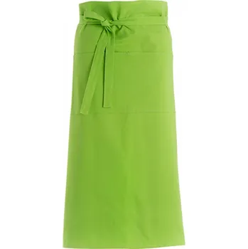 Kuchyňská zástěra Bargear Dlouhá barmanská keprová zástěra s dvojitou přední kapsou Barva: Limetková zelená, Velikost: 89 x 79 cm K514