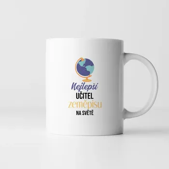 Žertovný předmět Nejlepší učitel zeměpisu na světě - hrnek s potiskem
