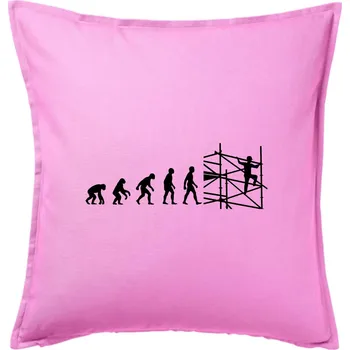 Polštář Evoluce lešení - Polštář 50x50 - 50x50 - Pouze potah ( Růžová )