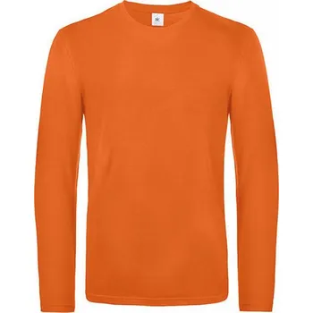 B&C Teplejší unisex tričko BC s dlouhým rukávem Barva: Oranžová, Velikost: S BCTU07T