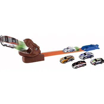 autodráha Wiky Vehicles Vystřelovací dráha dino se 4 auty 45x12x16 cm