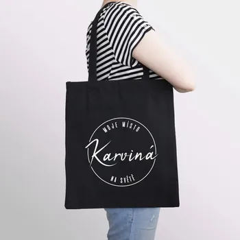 Žertovný předmět Karviná - moje místo na světě - taška s potiskem