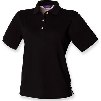 Dámské tričko Dámská polokošile Henbury s bočními rozparky Barva: Černá, Velikost: M W121