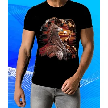 Chlapecké tričko tričko s Orlem skalním černé L