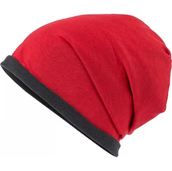 Čepice Myrtle beach Fleecová elastická beanie čepice Barva: červená MB7131