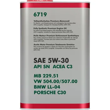 Motorový olej Motorový olej FANFARO 5W-30 1l pro vozy Audi, Škoda a Seat FF6719-1ME