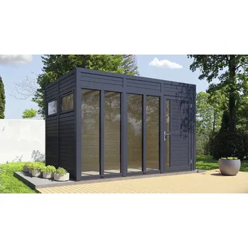 Zahradní stavba Dřevěný zahradní domek Bertilo Cubo 3 Office antracit 336 x 234 cm