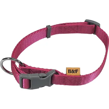 Obojek pro psa BAFPET Popruhový obojek JEDNOBAREVNÝ Barva: Fuchsie, Rozměr: 15mm x 30-50cm 18100J