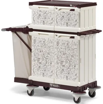 Koš na prádlo TTS Italy Vozík na čisté a špinavé prádlo Magic Art 26S Barva: anthea, Vybavení: bez
