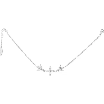 Náramek Stříbrný náramek se zirkony - květ - AP531-9394