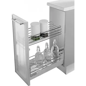 Odpadkový koš INOXA QUADRO lahvovník, 200 mm, chrom pravý