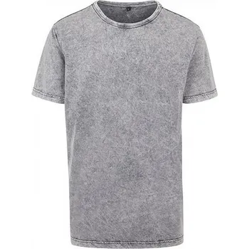 Pánské tričko Build Your Brand Pánské bavlněné batikované tričko volného střihu Barva: šedá - černá, Velikost: 4XL BY070