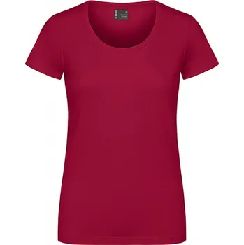 Dámské tričko EXCD by Promodoro Žensky vypasované pracovní tričko se zdvojenými švy ideální na výšivku Barva: červená granátová, Velikost: 3XL CD3075