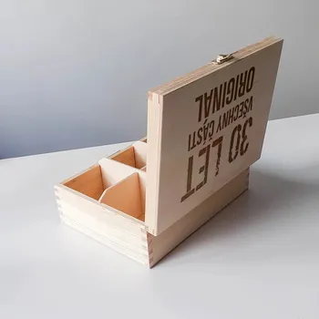 Žertovný předmět 30 let - všechny části originál - dřevěná krabička s gravírováním